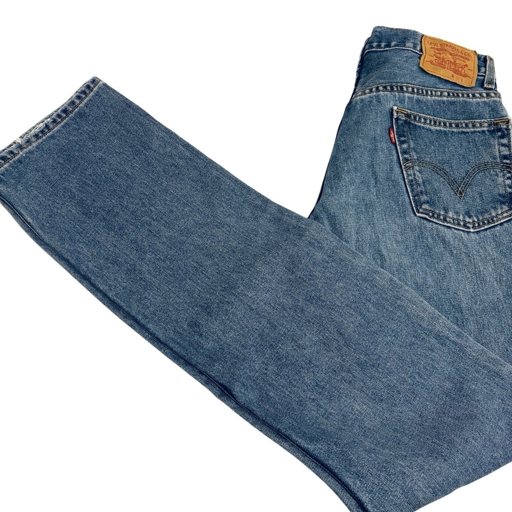 Levi's 505 Regular Fit Blue Jeans Mens 30W x 34L Straight Leg Tall Long Denim